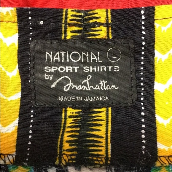 National Sport Shirts by Manhattan Mens Short Sleeve Ethnic Tunic, size L - Picture 6 of 11